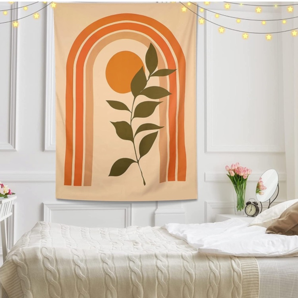 Boho Rainbow/Plant/Sun Tapestry Outdoor Indoor Decor Wall Art/Yoga Mat/Bedspread - Picture 6 of 6